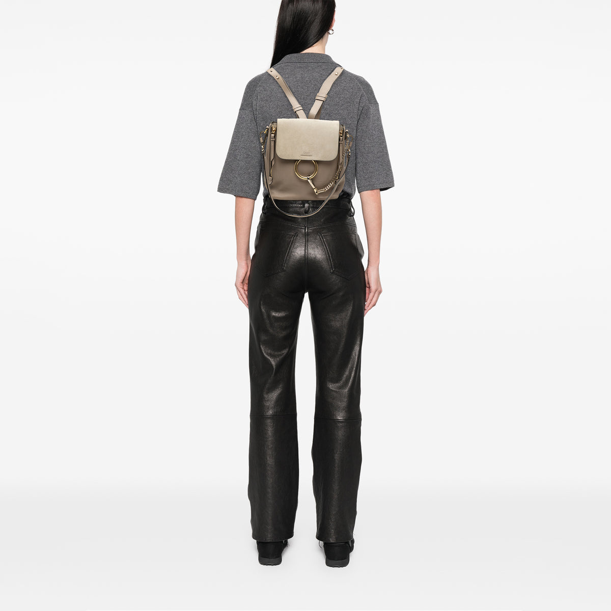 Sac Chloé Small Cuir de veau and Daim Faye Sac à dos – photo 7