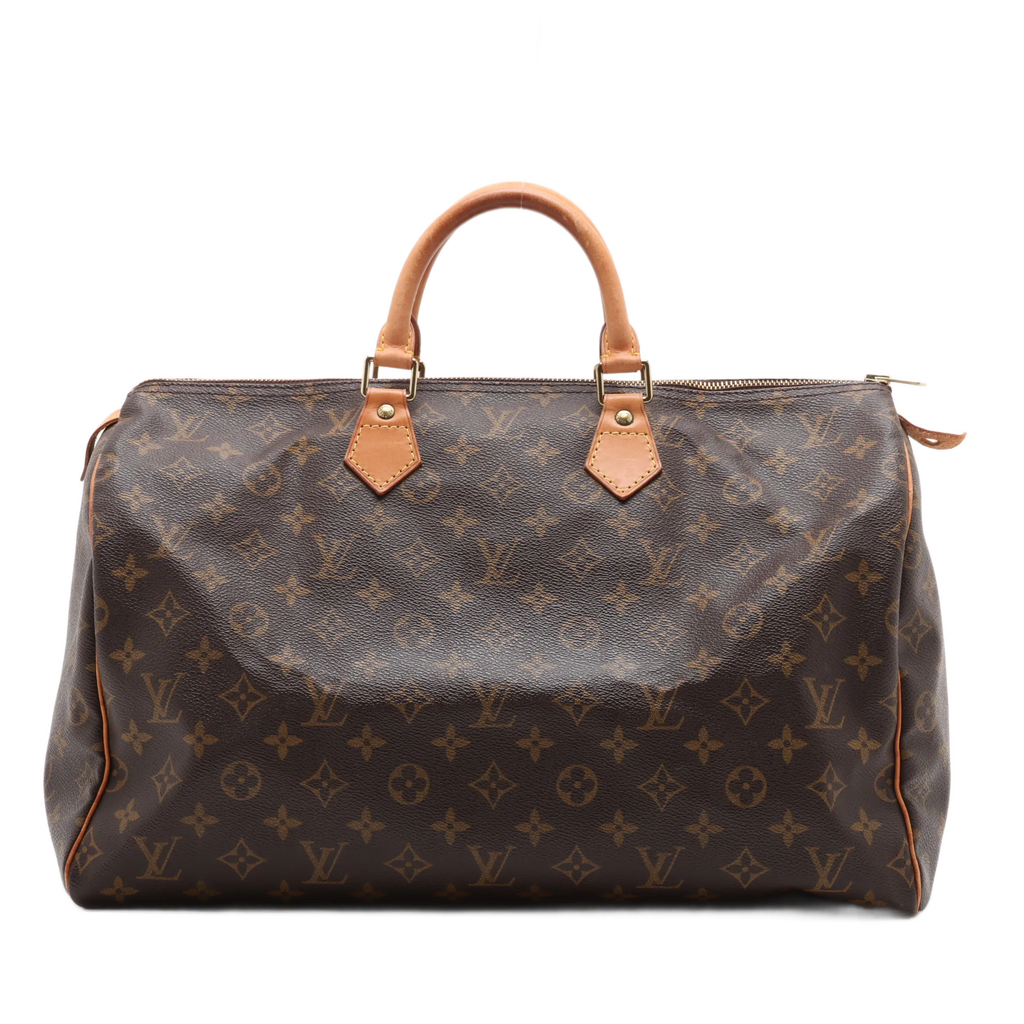 Borsa Speedy 40 in tela Monogram marrone