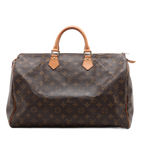 Borsa Speedy 40 in tela Monogram marrone