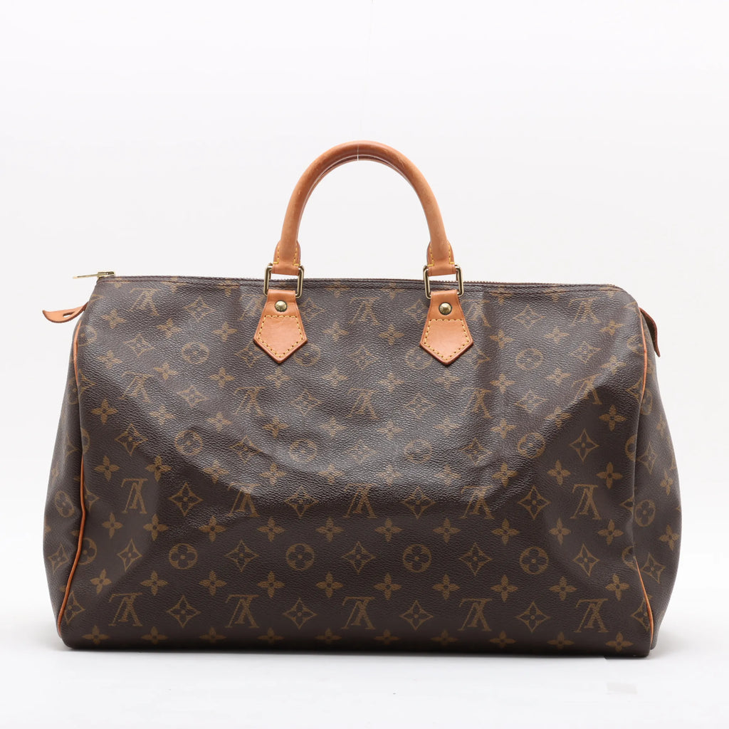 Borsa Speedy 40 in tela Monogram marrone