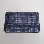 Sac à main Canapa en toile bleu Prada