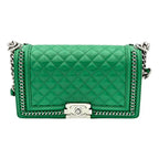 Sac à main en cuir Boy Vert