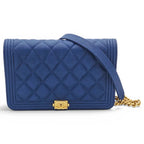 Sac Boy WOC en cuir Caviar Bleu