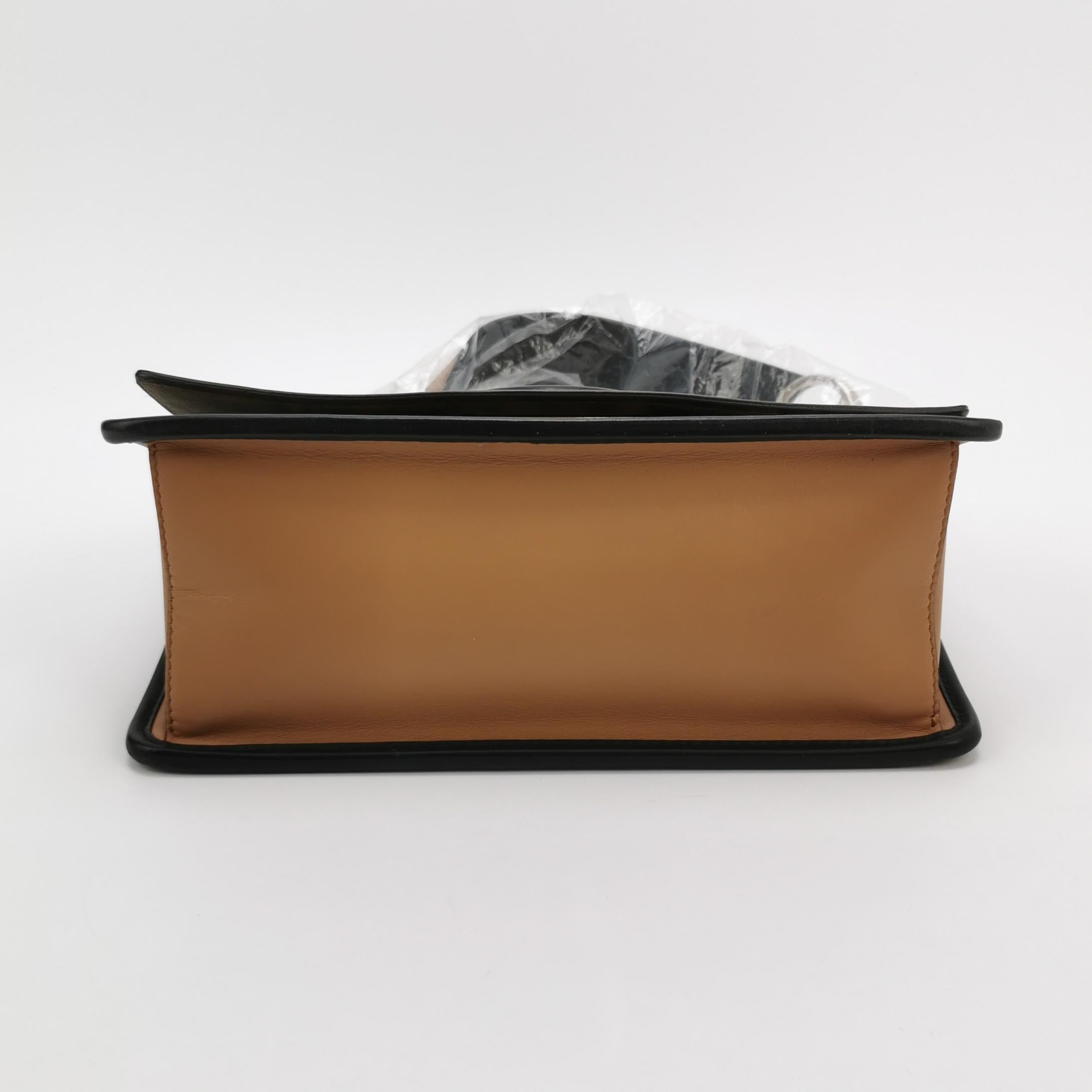 Sac à main Kan IF en cuir marron Fendi