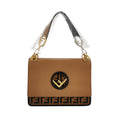 Sac à main Kan IF en cuir marron Fendi