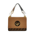 Sac à main Kan IF en cuir marron Fendi