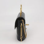 Sac Abbey Rock Chain en cuir noir Chloé
