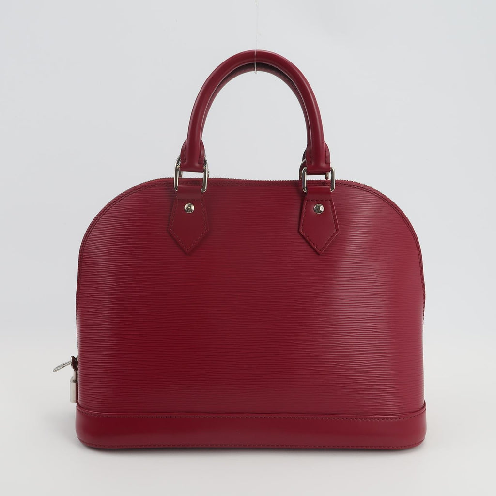 Sac Alma PM vintage en cuir épi bordeaux Louis Vuitton