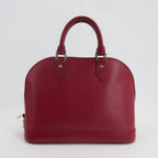 Sac Alma PM vintage en cuir épi bordeaux Louis Vuitton