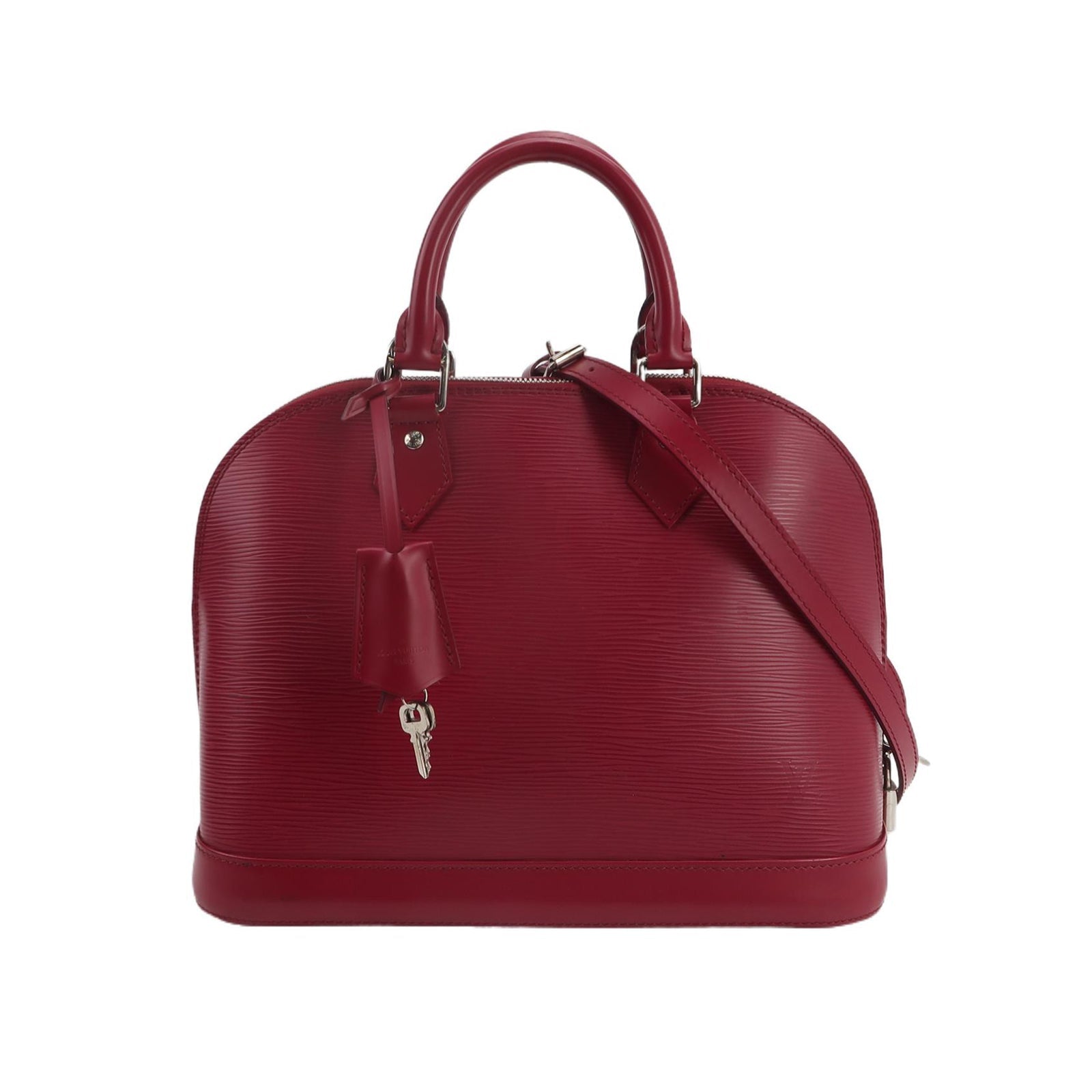 Sac Alma PM vintage en cuir épi bordeaux Louis Vuitton