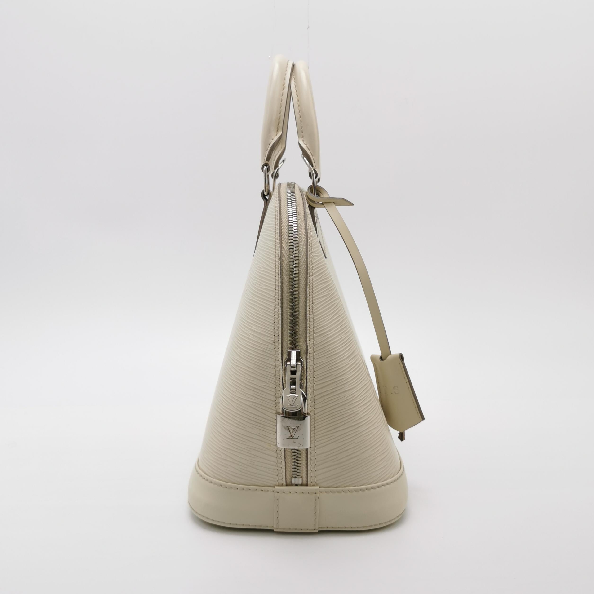 Sac Alma PM vintage en cuir épi gris Louis Vuitton