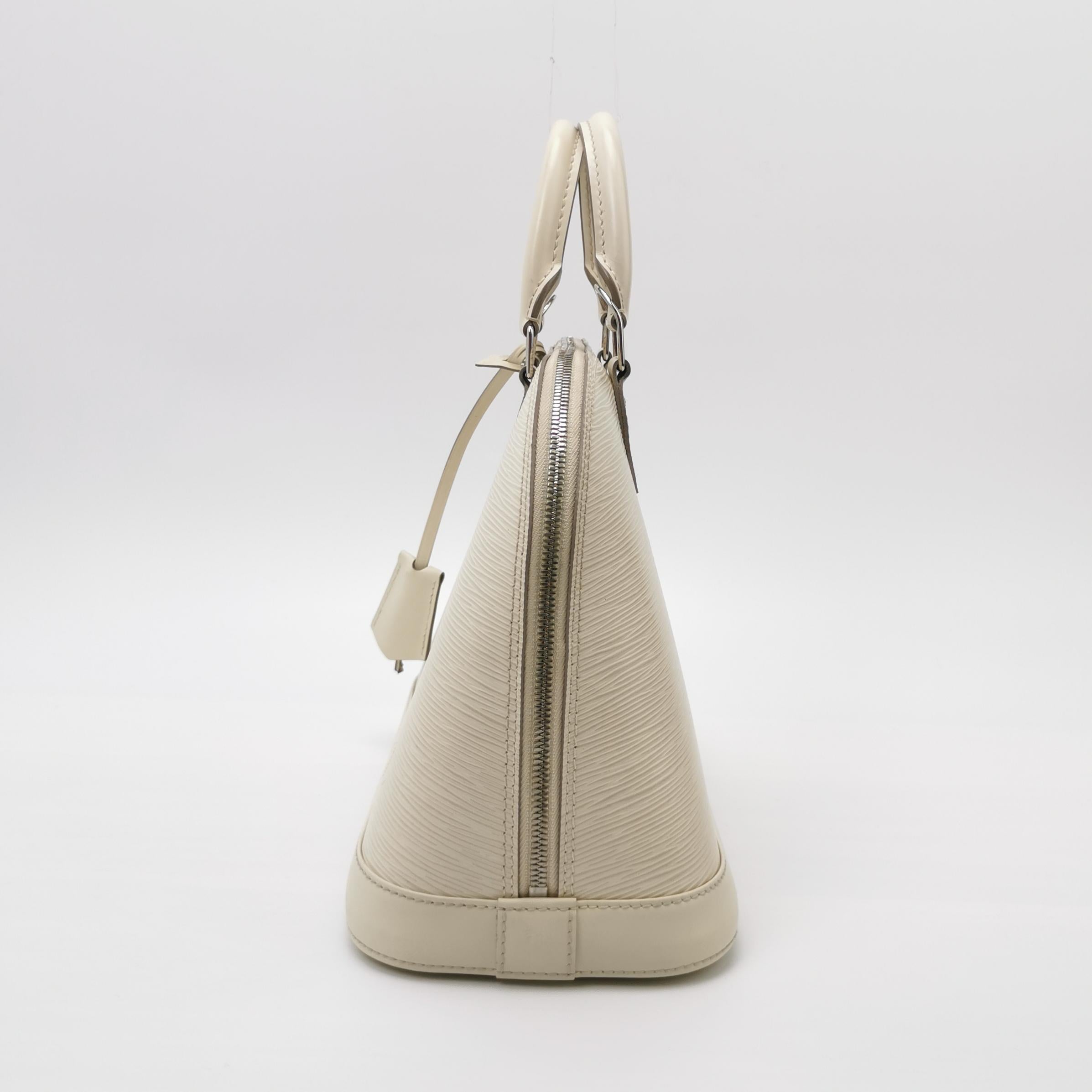 Sac Alma PM vintage en cuir épi gris Louis Vuitton