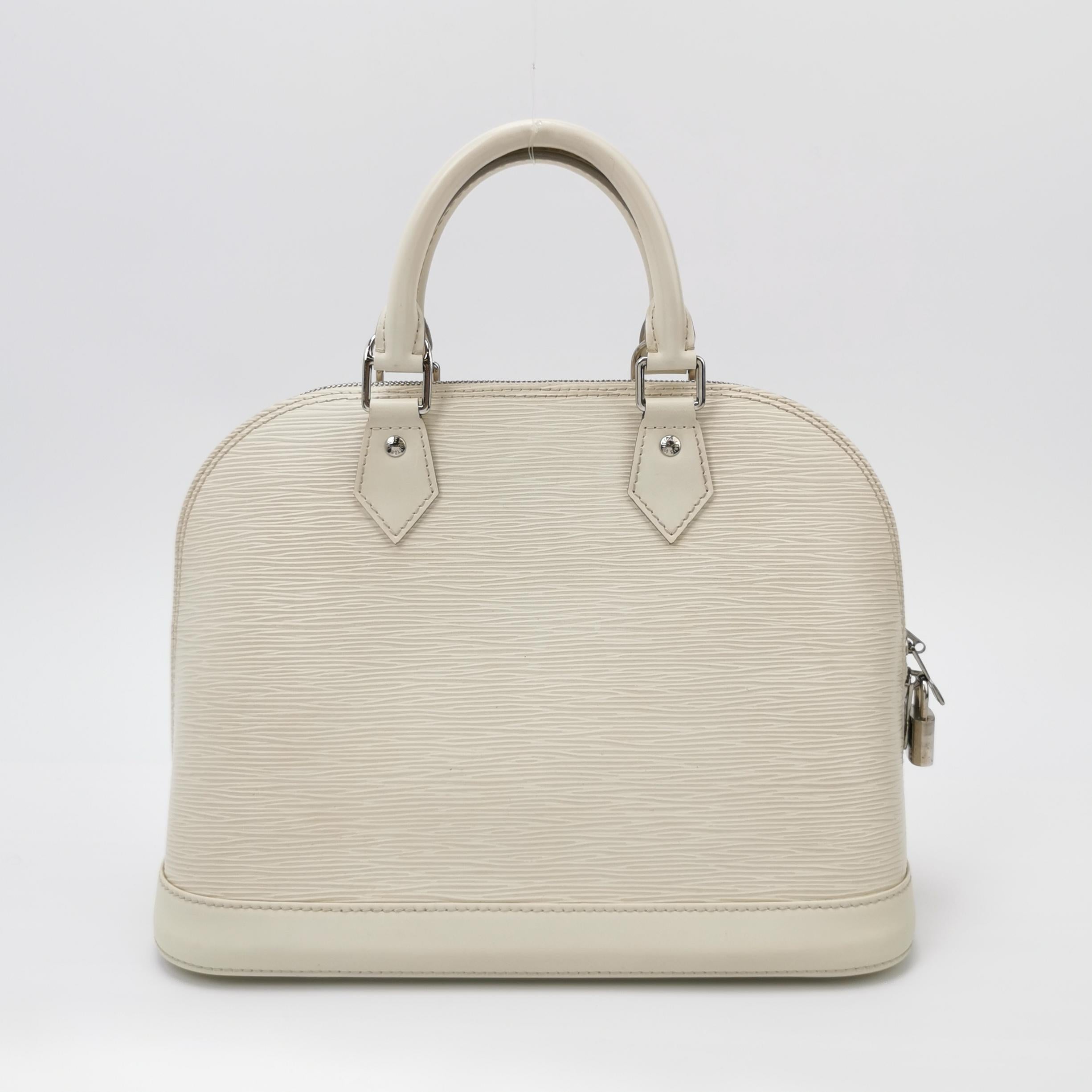 Sac Alma PM vintage en cuir épi gris Louis Vuitton