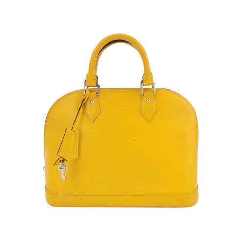 Sac Alma PM vintage en cuir épi jaune Louis Vuitton