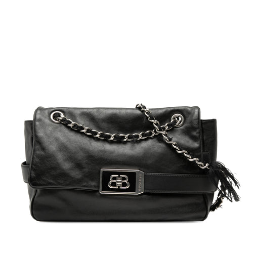 Bag Balenciaga Medium Leather Modu Shoulder bag - Black
