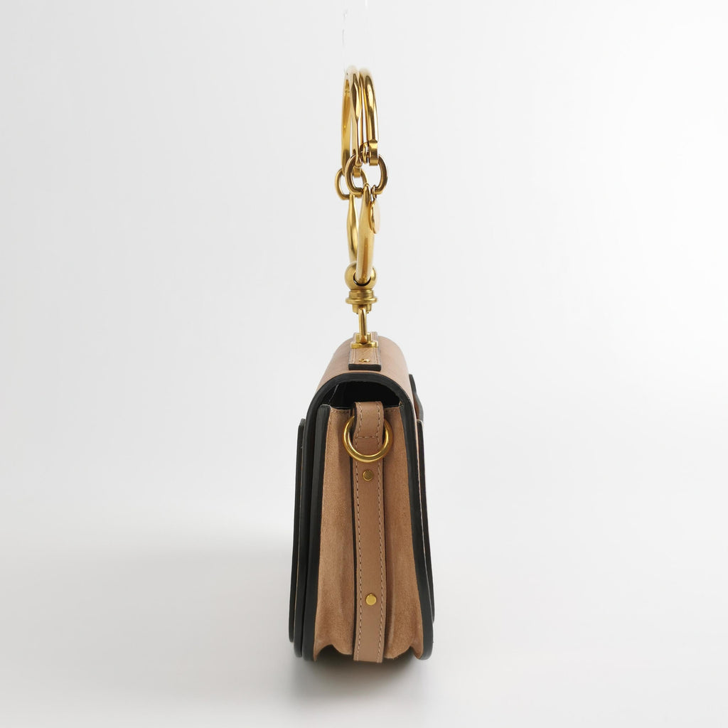 Sac Bandoulière Nile en cuir beige Chloé