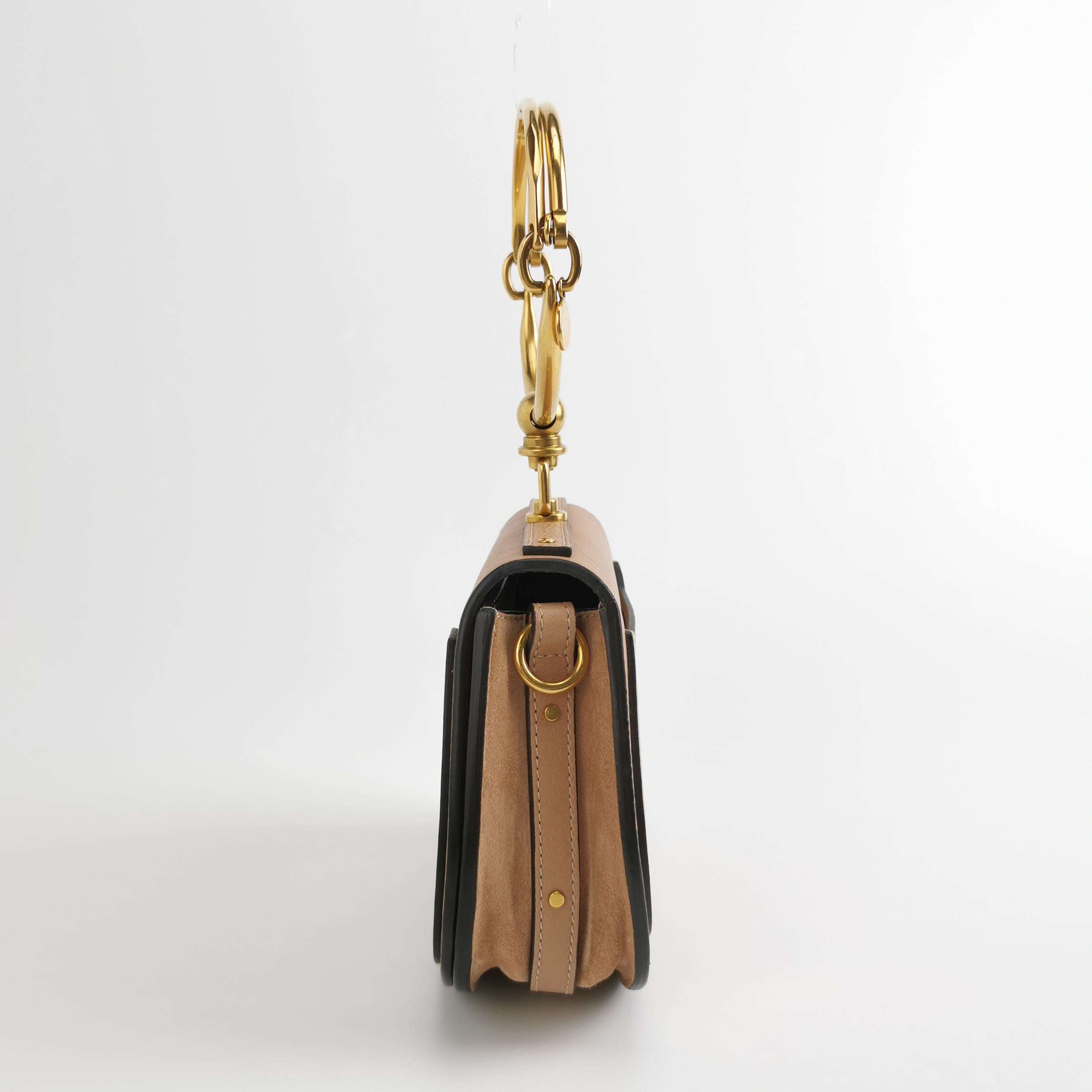 Sac Bandoulière Nile en cuir beige Chloé