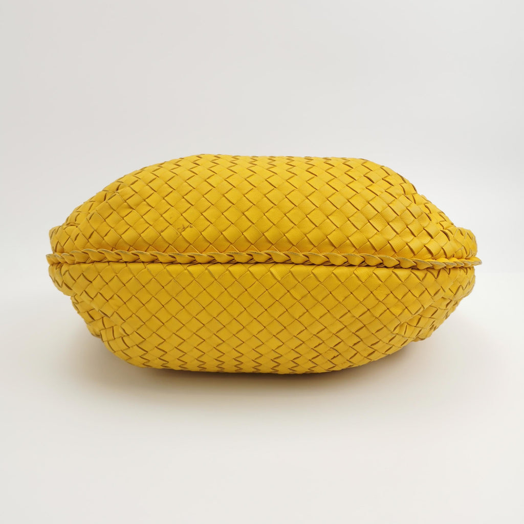 Sac Belly Hobo en cuir jaune Bottega Veneta