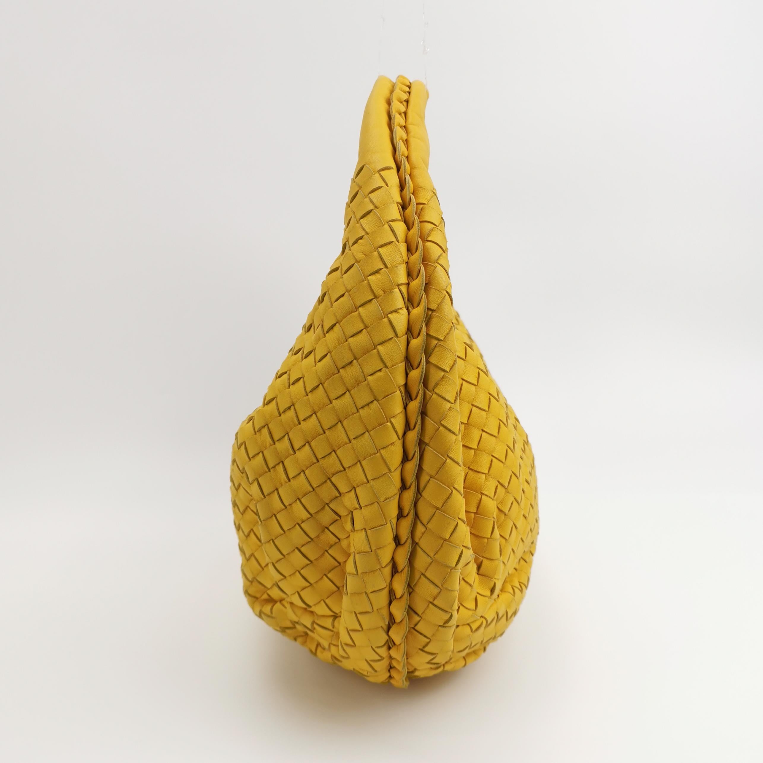 Sac Belly Hobo en cuir jaune Bottega Veneta