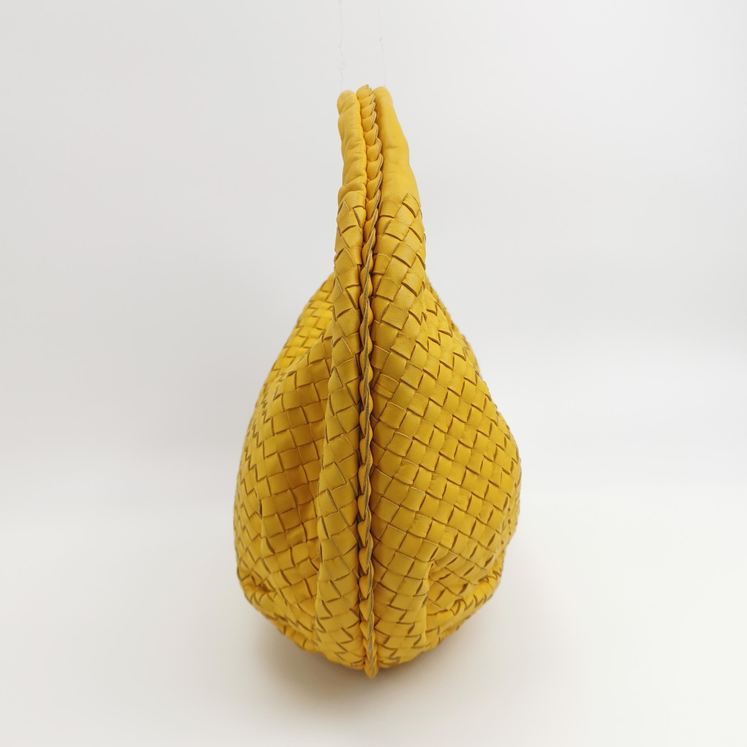 Sac Belly Hobo en cuir jaune Bottega Veneta