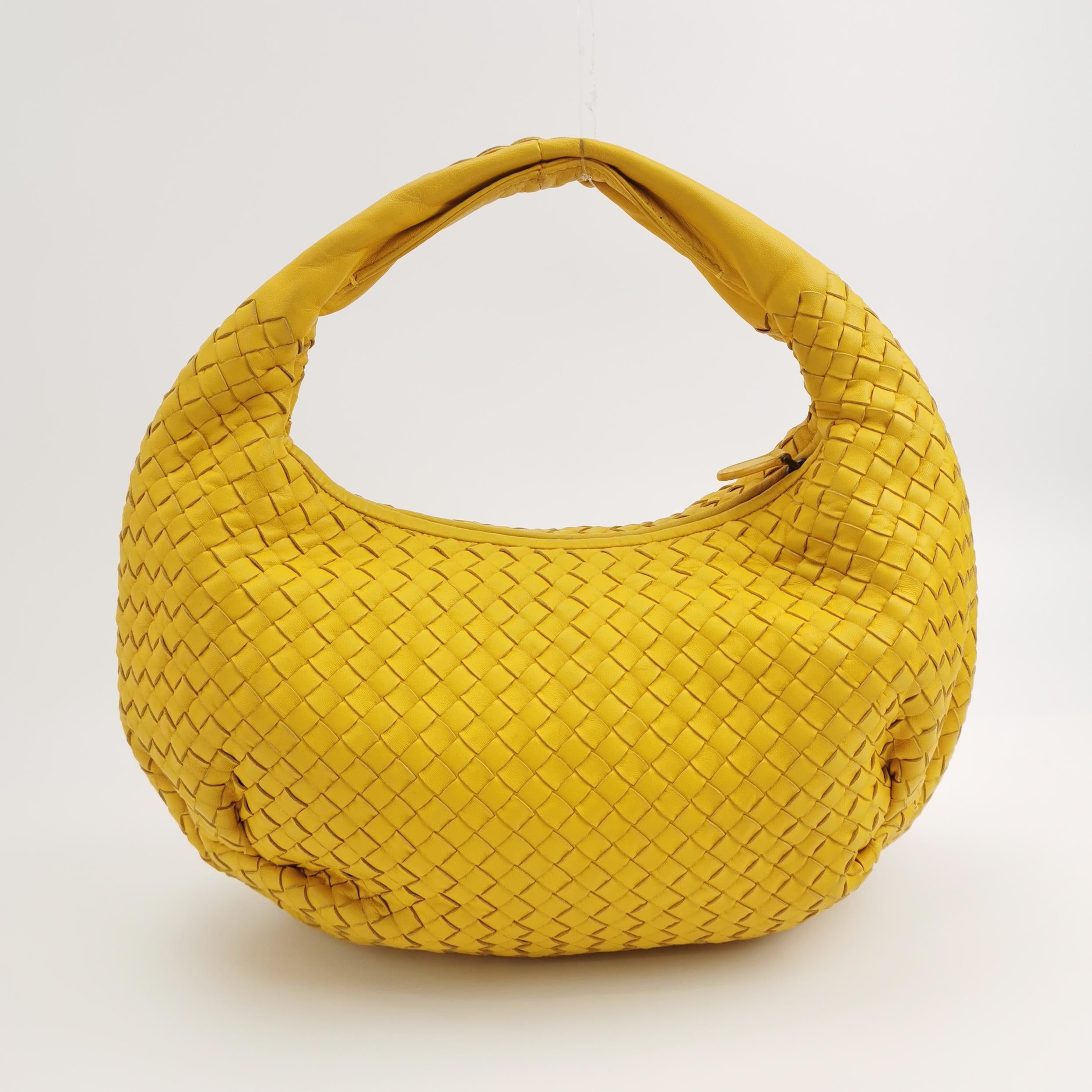 Sac Belly Hobo en cuir jaune Bottega Veneta