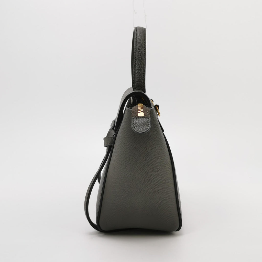 Sac Belt Micro en cuir gris Celine