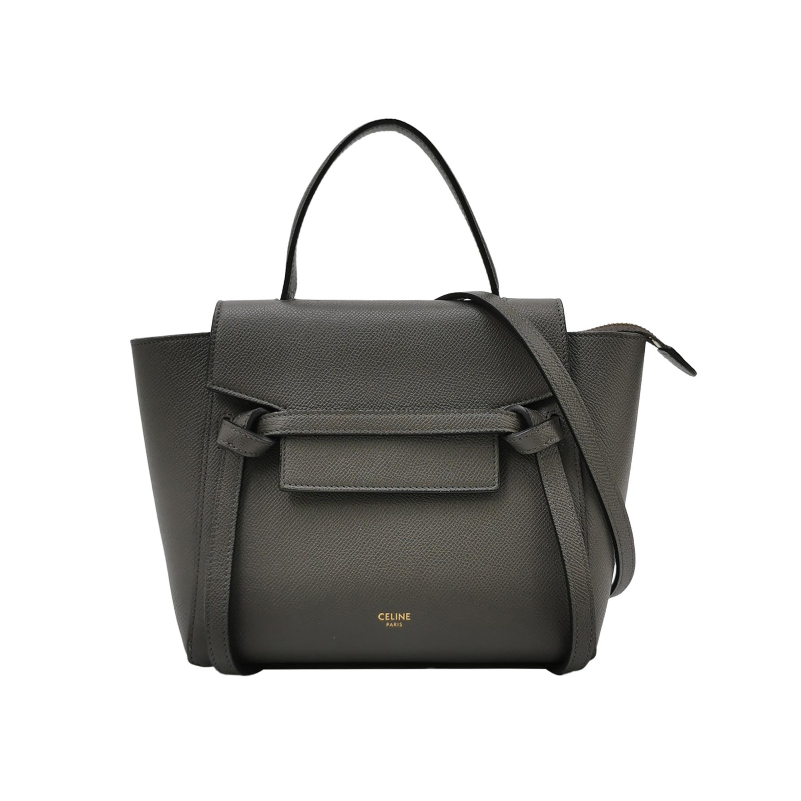 Sac Belt Micro en cuir gris Celine