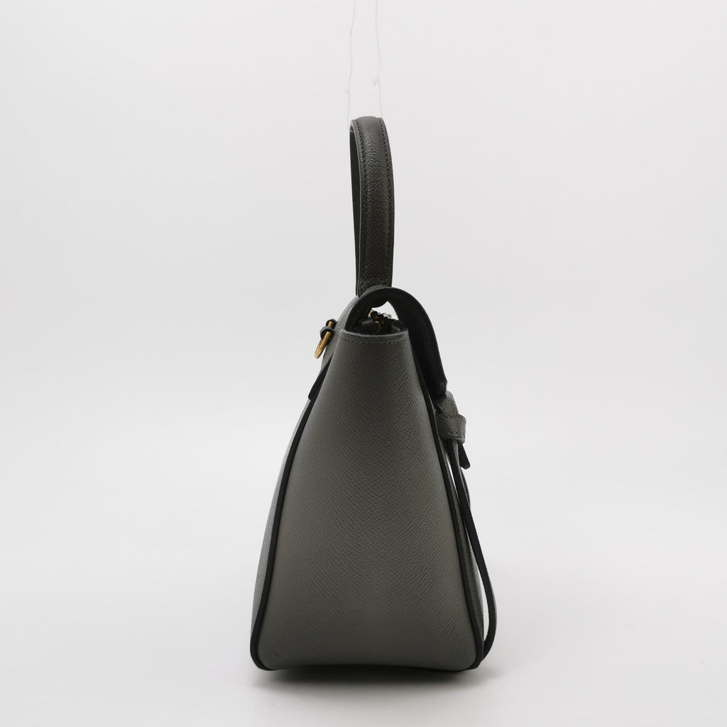 Sac Belt Micro en cuir gris Celine