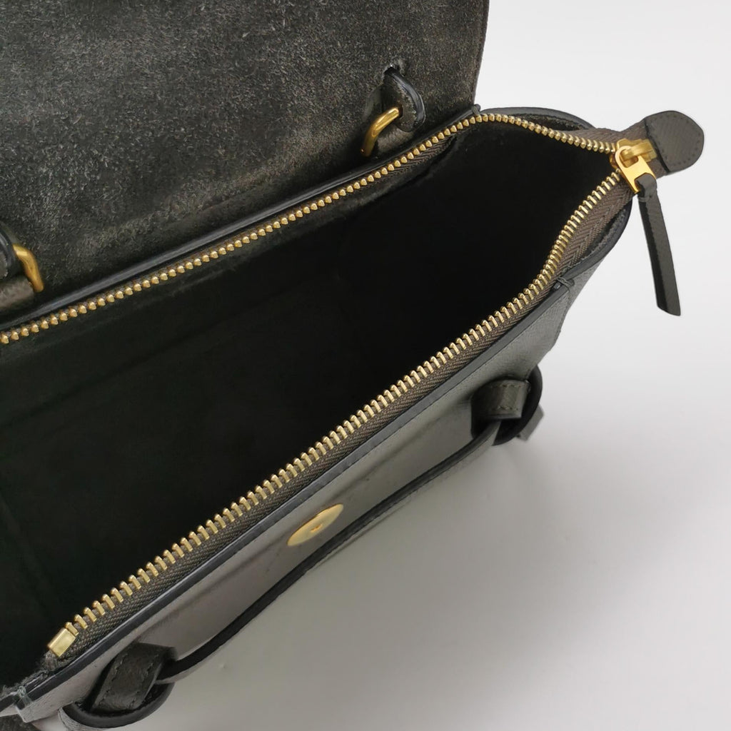 Sac Belt Micro en cuir gris Celine