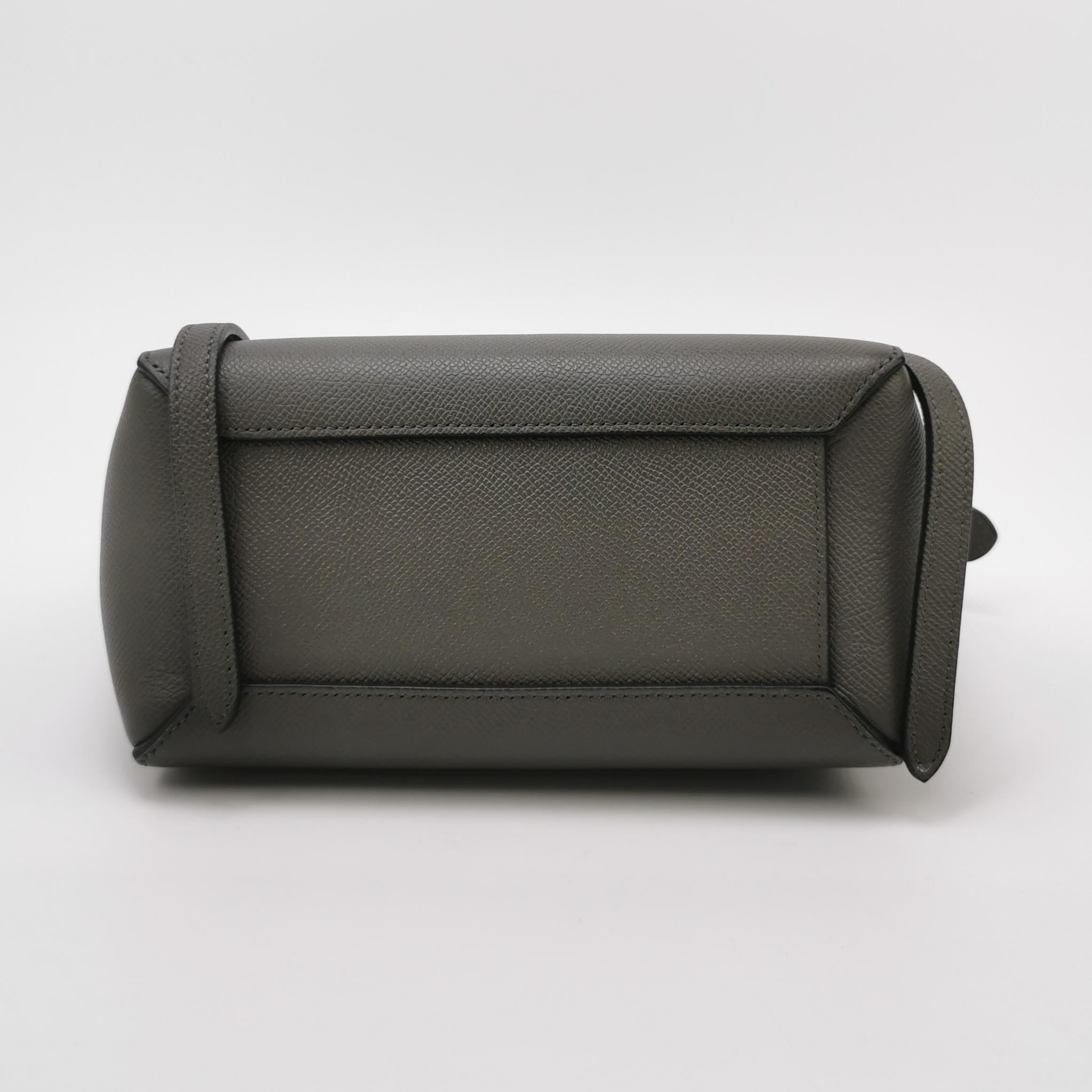 Sac Belt Micro en cuir gris Celine