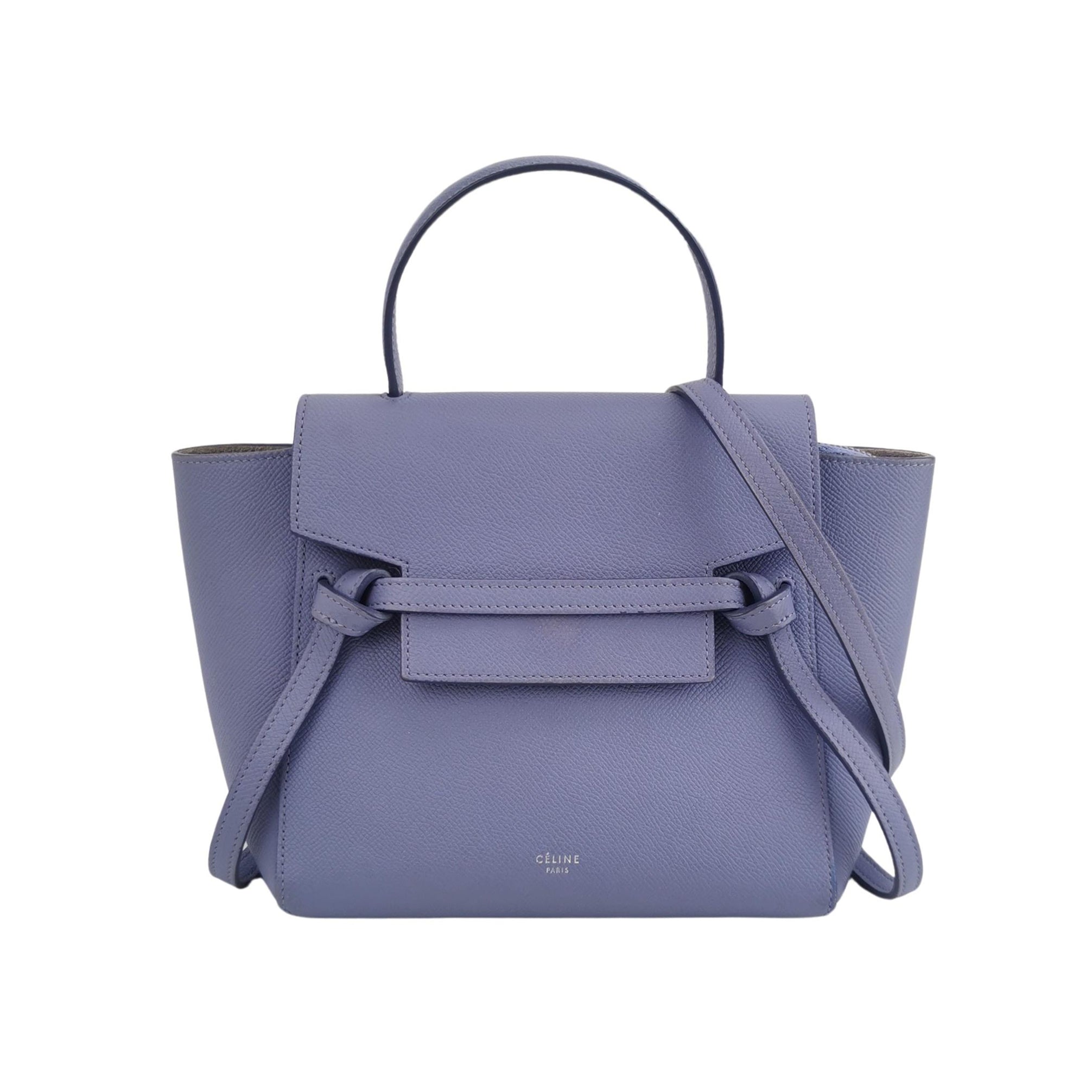 Sac Belt Micro en cuir violet Celine