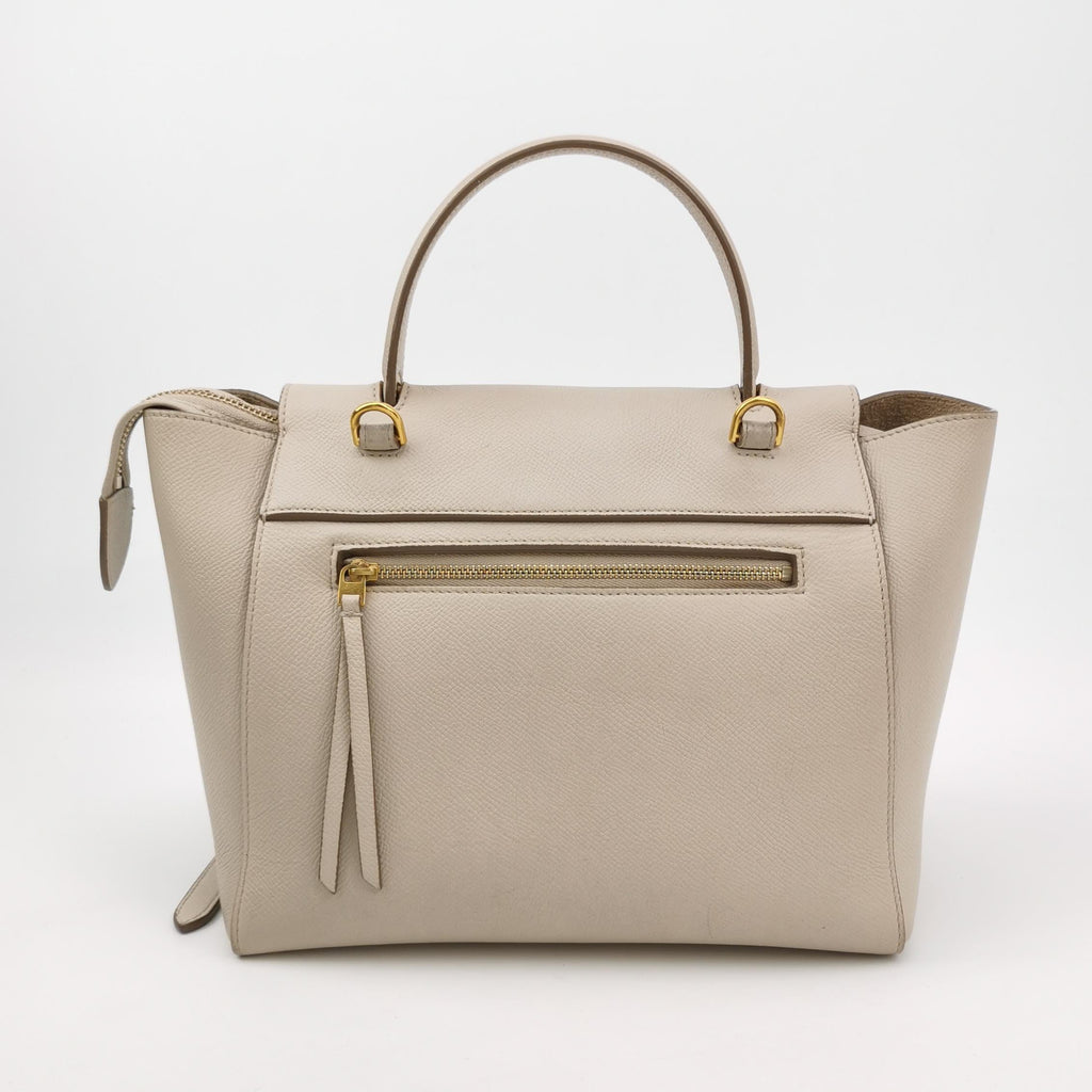 Sac Belt Mini en cuir beige Celine