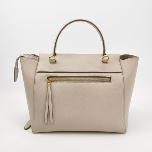 Sac Belt Mini en cuir beige Celine