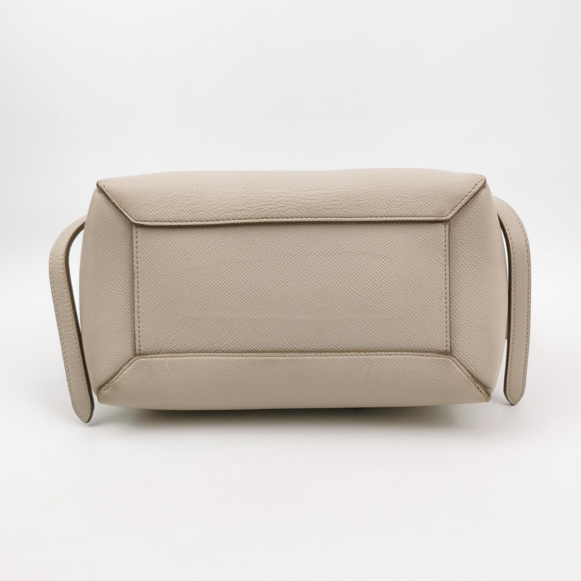 Sac Belt Mini en cuir beige Celine