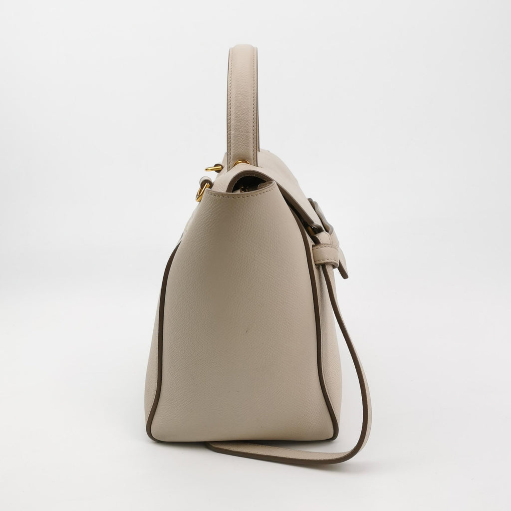 Sac Belt Mini en cuir beige Celine