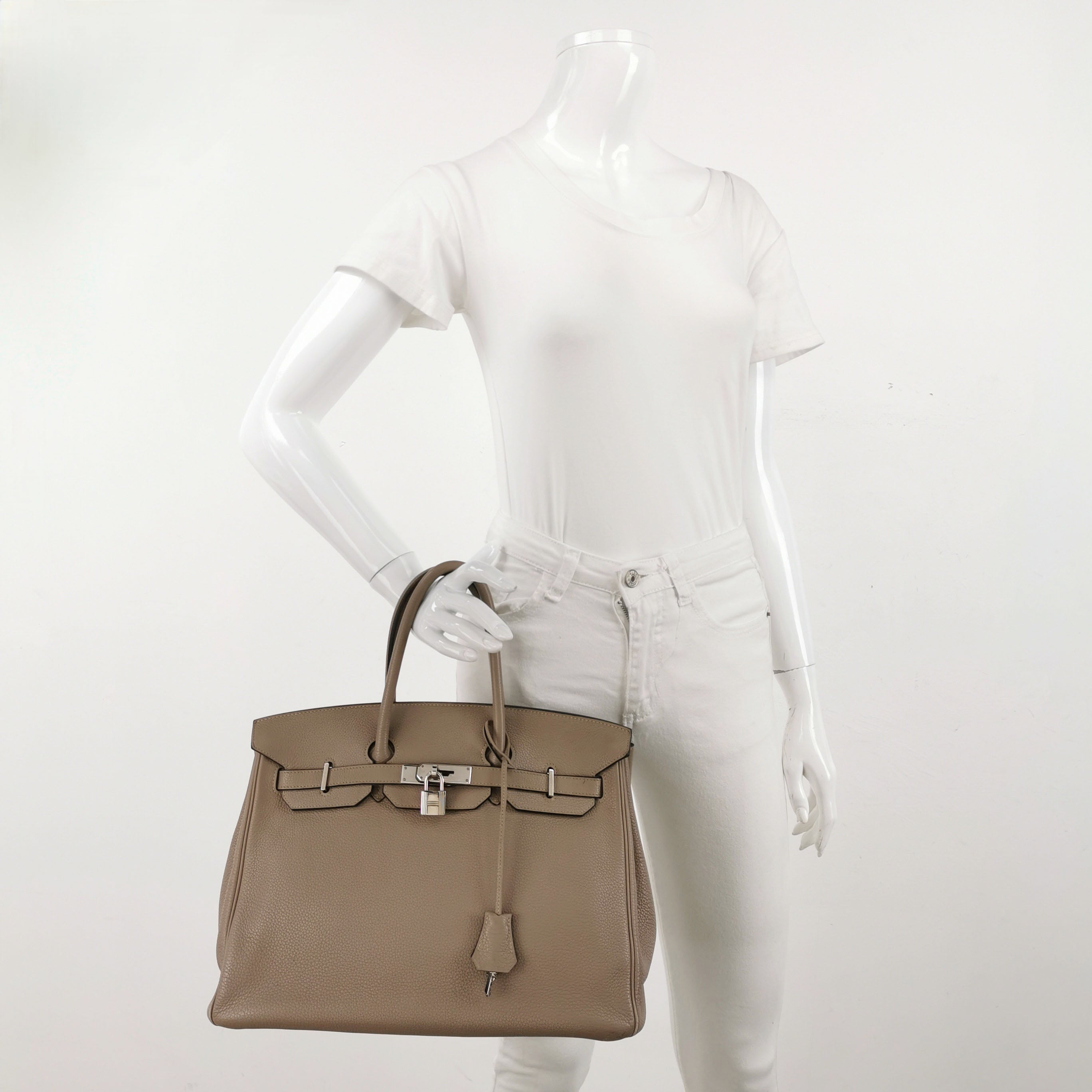 Sac Birkin 35 en cuir étoupe Hermès