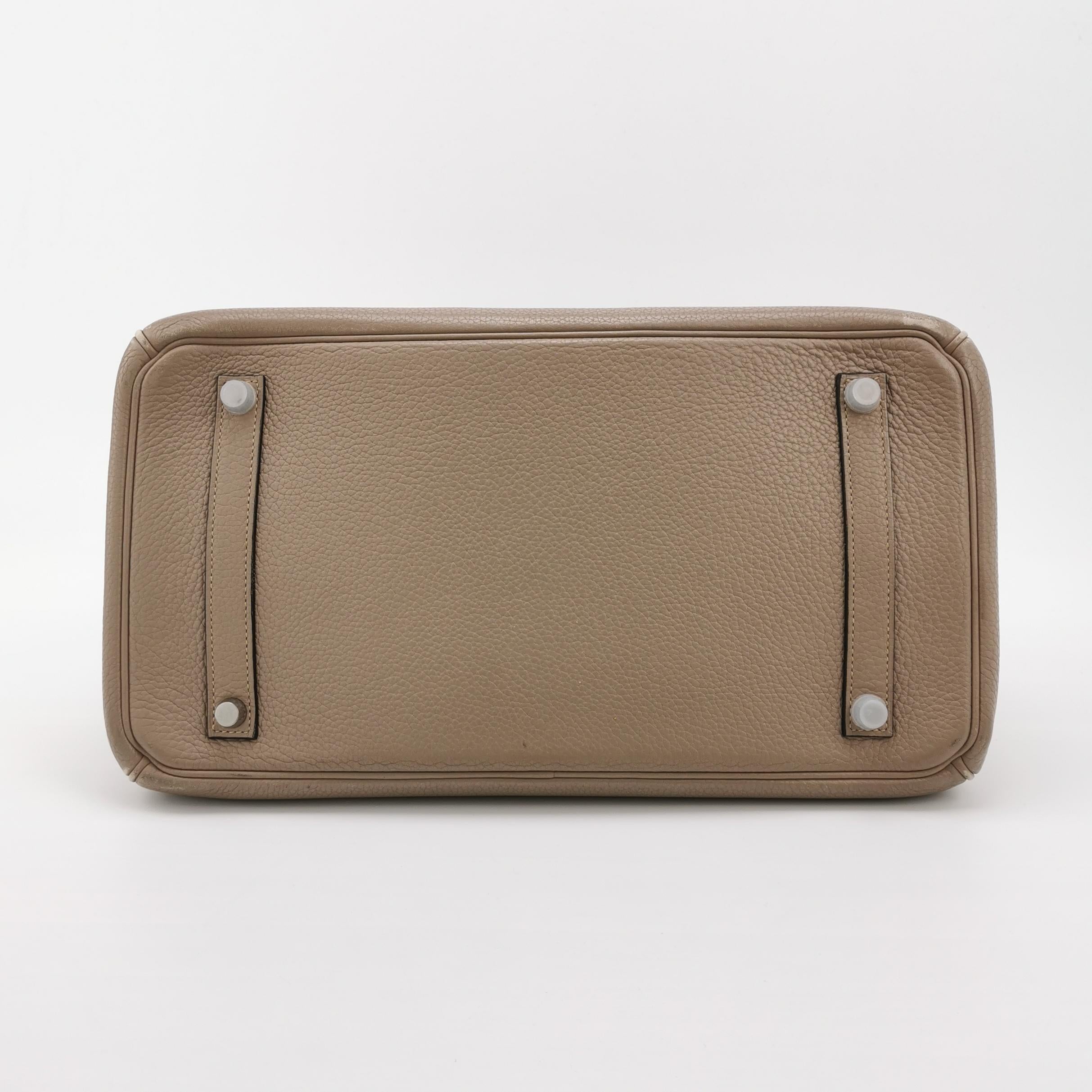 Sac Birkin 35 en cuir étoupe Hermès