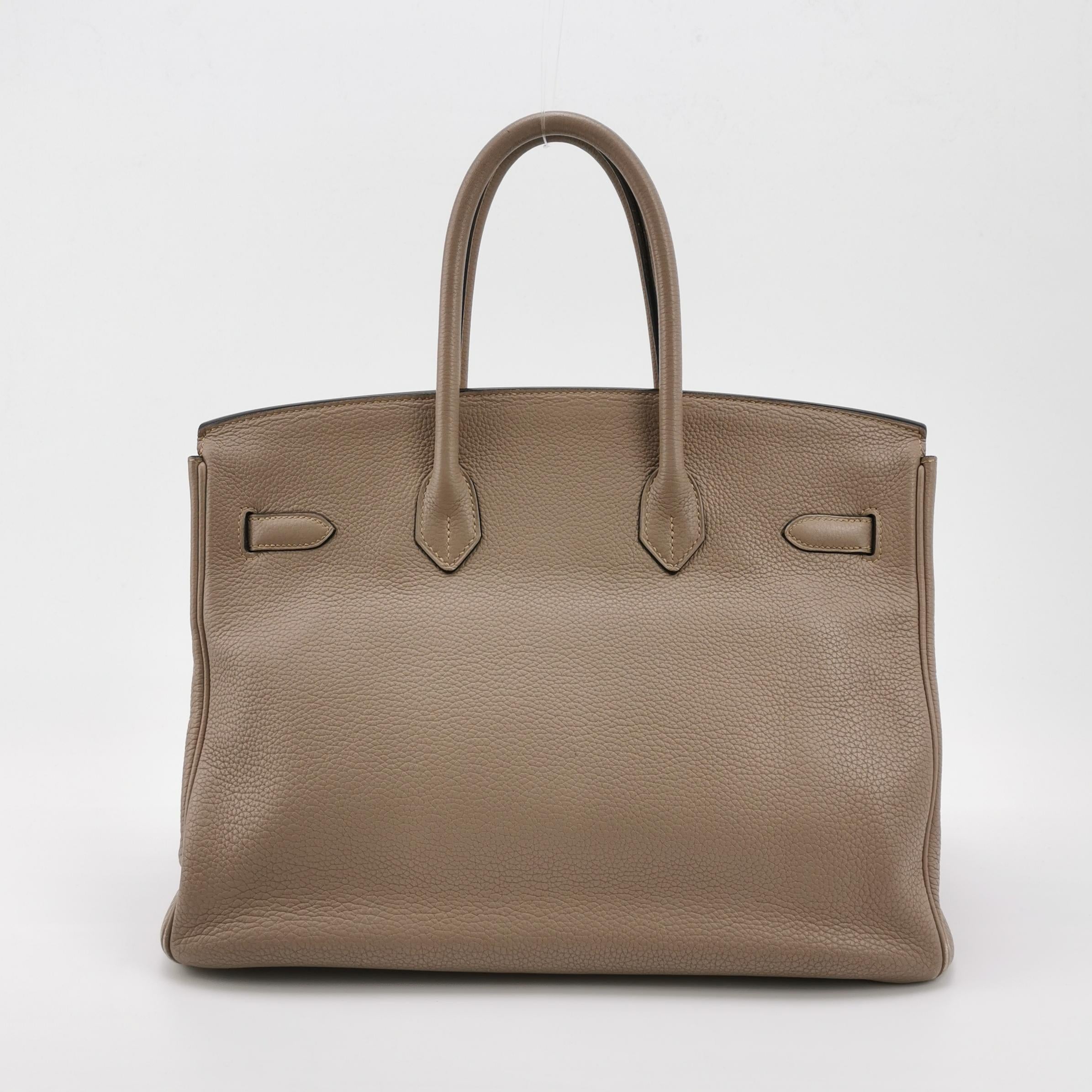 Sac Birkin 35 en cuir étoupe Hermès