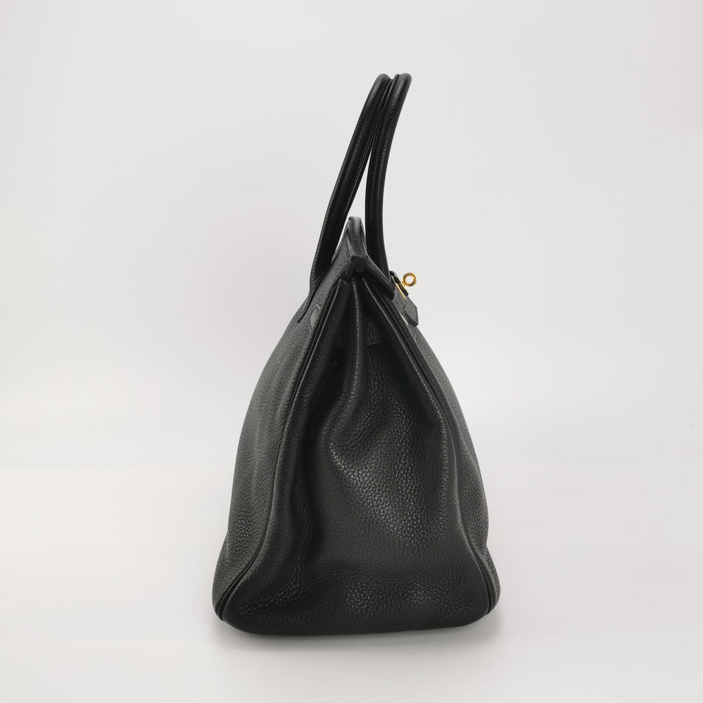 Sac Birkin 35 en cuir noir Hermès