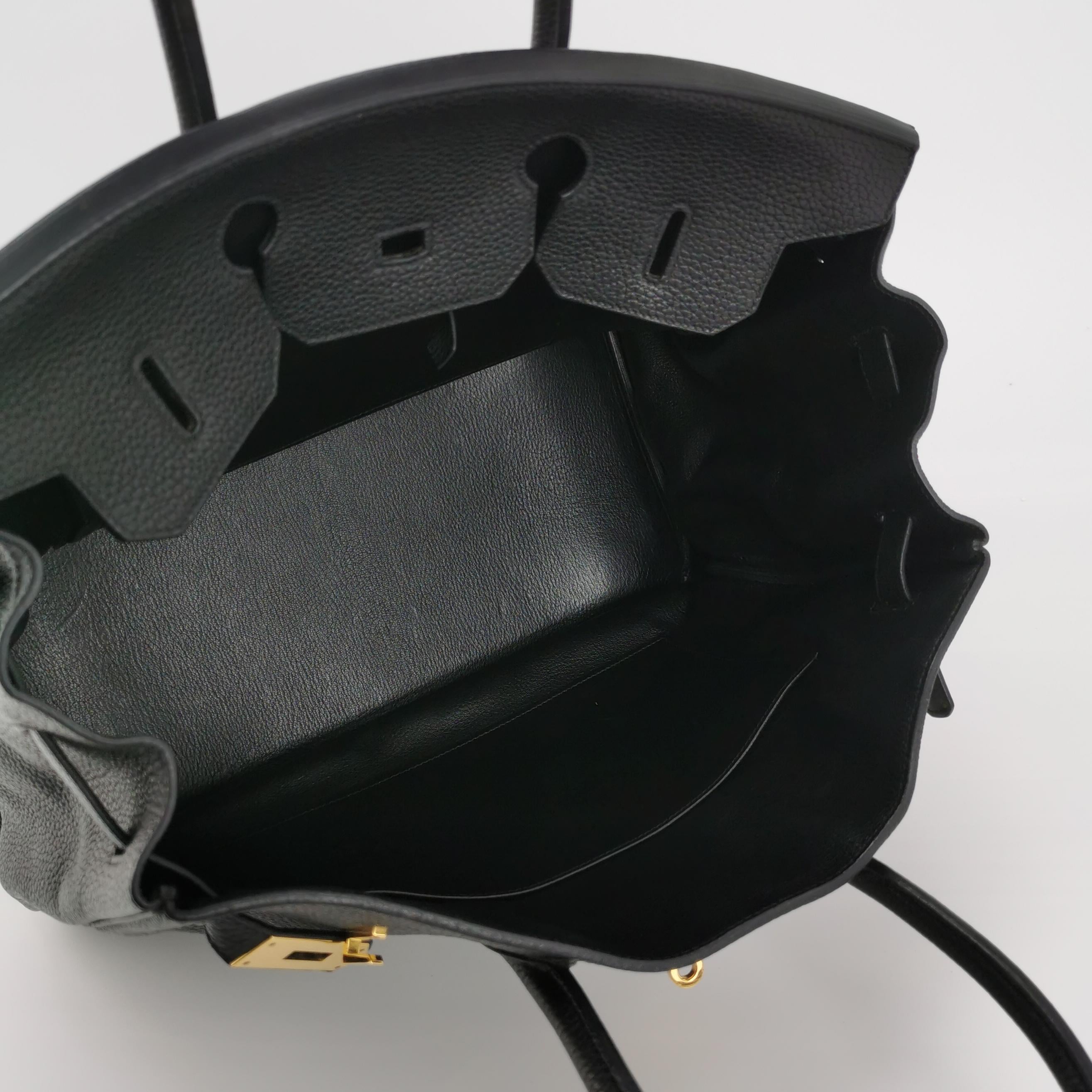 Sac Birkin 35 en cuir noir Hermès