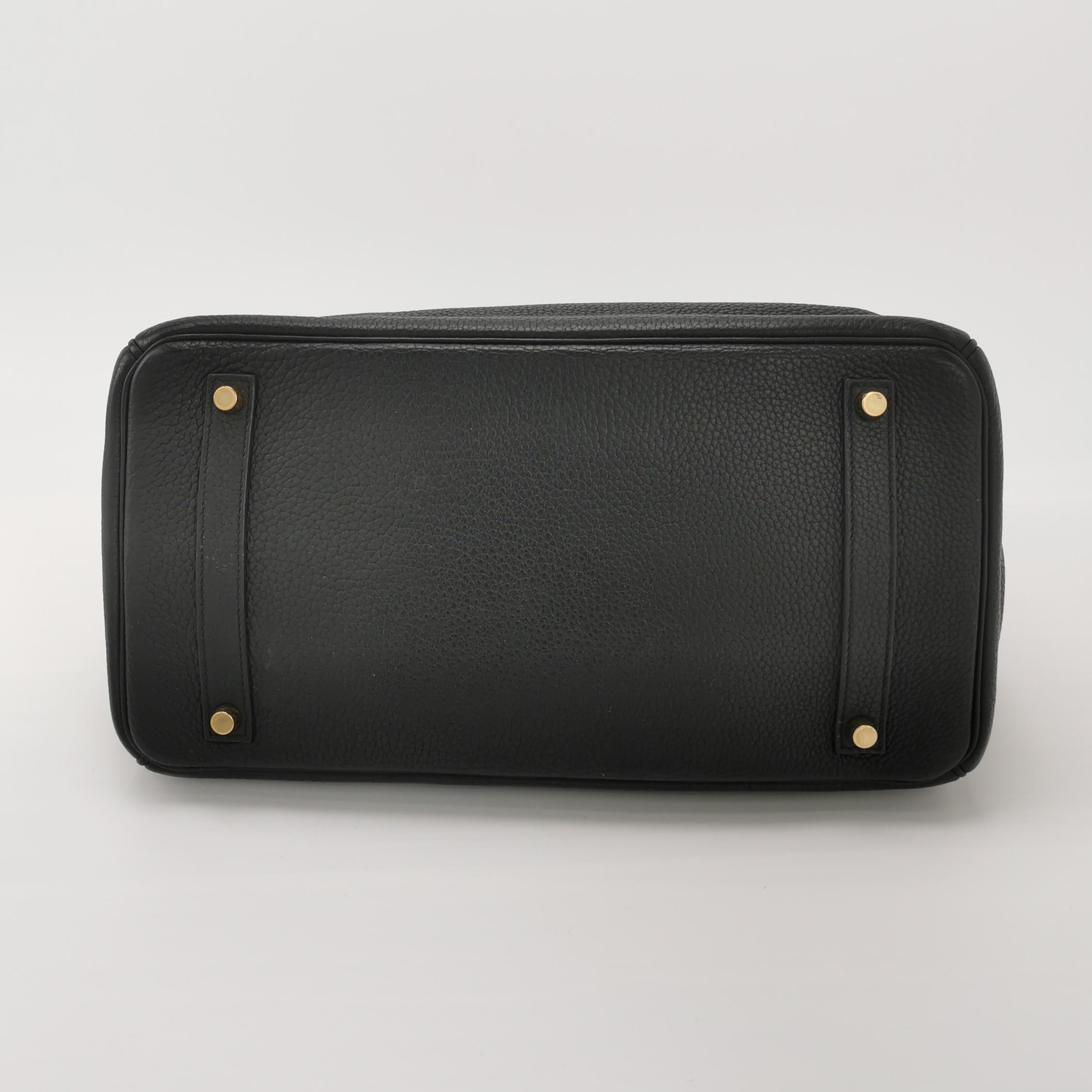 Sac Birkin 35 en cuir noir Hermès