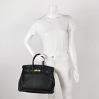 Sac Birkin 35 en cuir noir Hermès