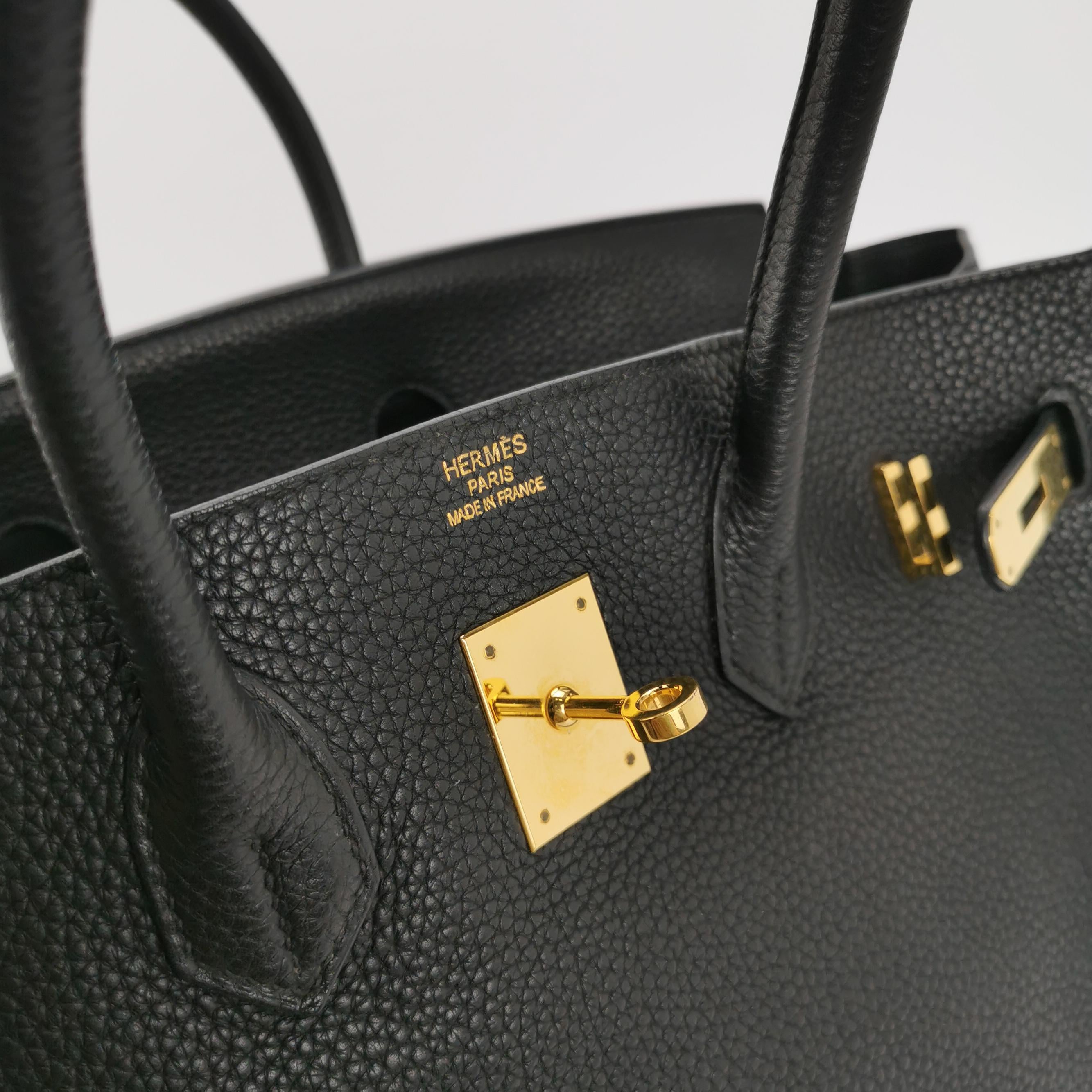 Sac Birkin 35 en cuir noir Hermès