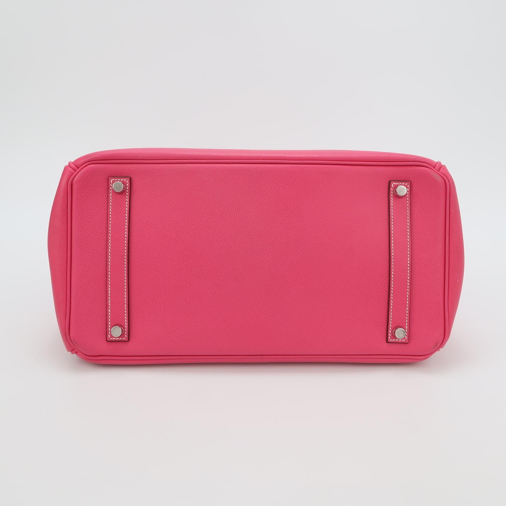 Sac Birkin 35 en cuir rose Hermès