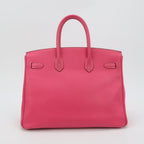 Sac Birkin 35 en cuir rose Hermès