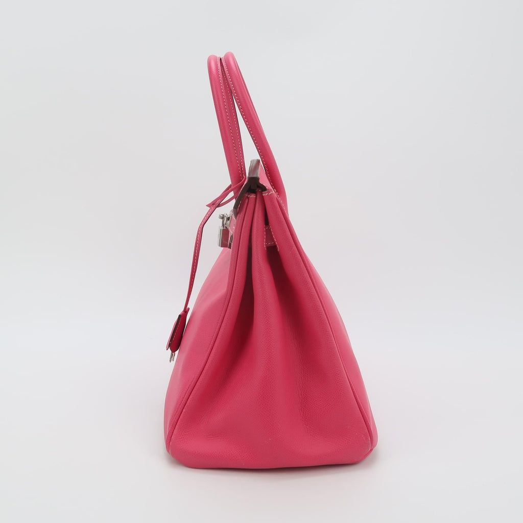 Sac Birkin 35 en cuir rose Hermès