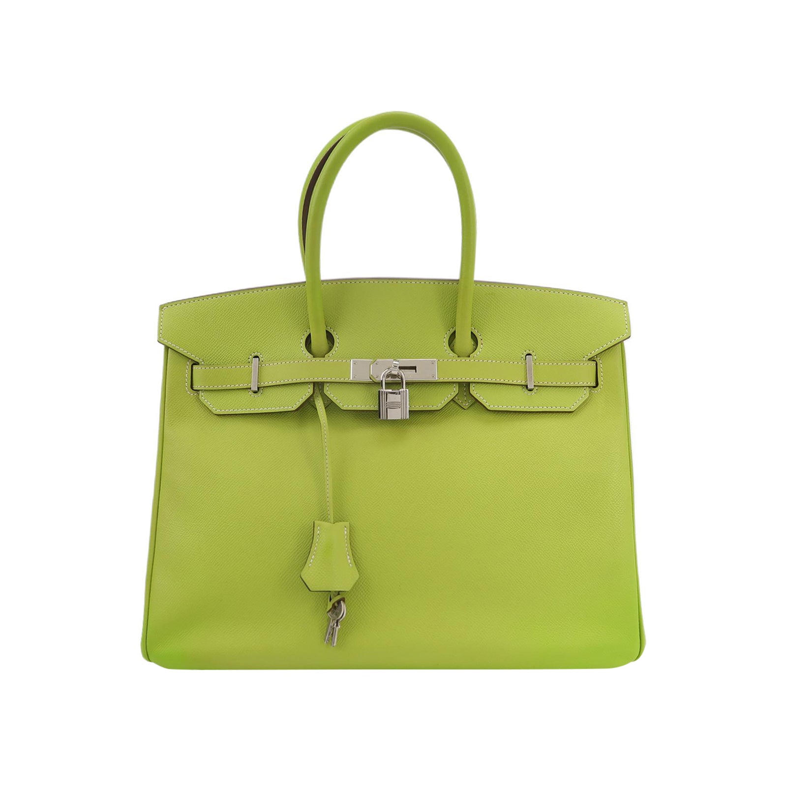 Sac Birkin 35 en cuir vert Secondement
