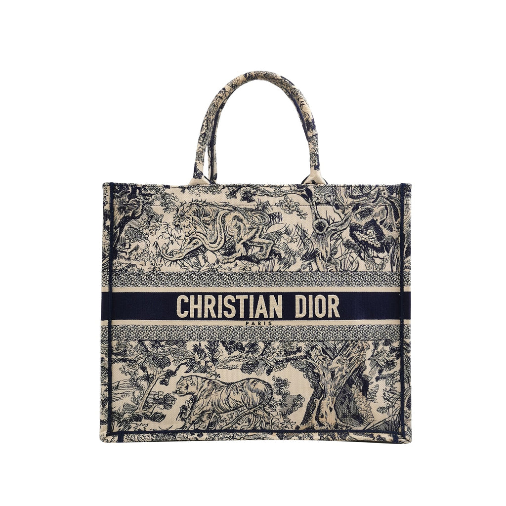 Sac Book Tote Medium Dior en toile de Jouy Dior