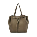 Sac Cabas Phantom en cuir taupe Celine