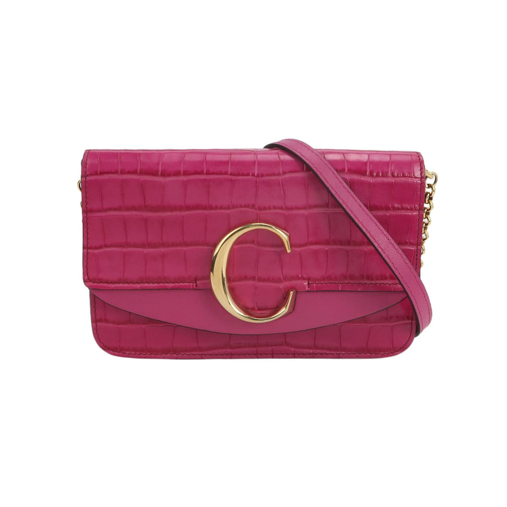 Sac Chloé C en cuir rose Chloé